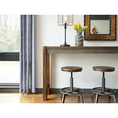 Signature Design By Ashley Furniture Torjin - Mesa Larga De Altura De Mostrador, Hasta 3 Asientos, Madera, 72.13 Pulgadas De Ancho X 16 Pulgadas De Profundidad X 36 Pulgadas De Alto